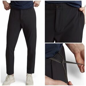 BONOBOS Slim Fit Performance Pants Black Sz XL Elastic Drawstring Waist Casual